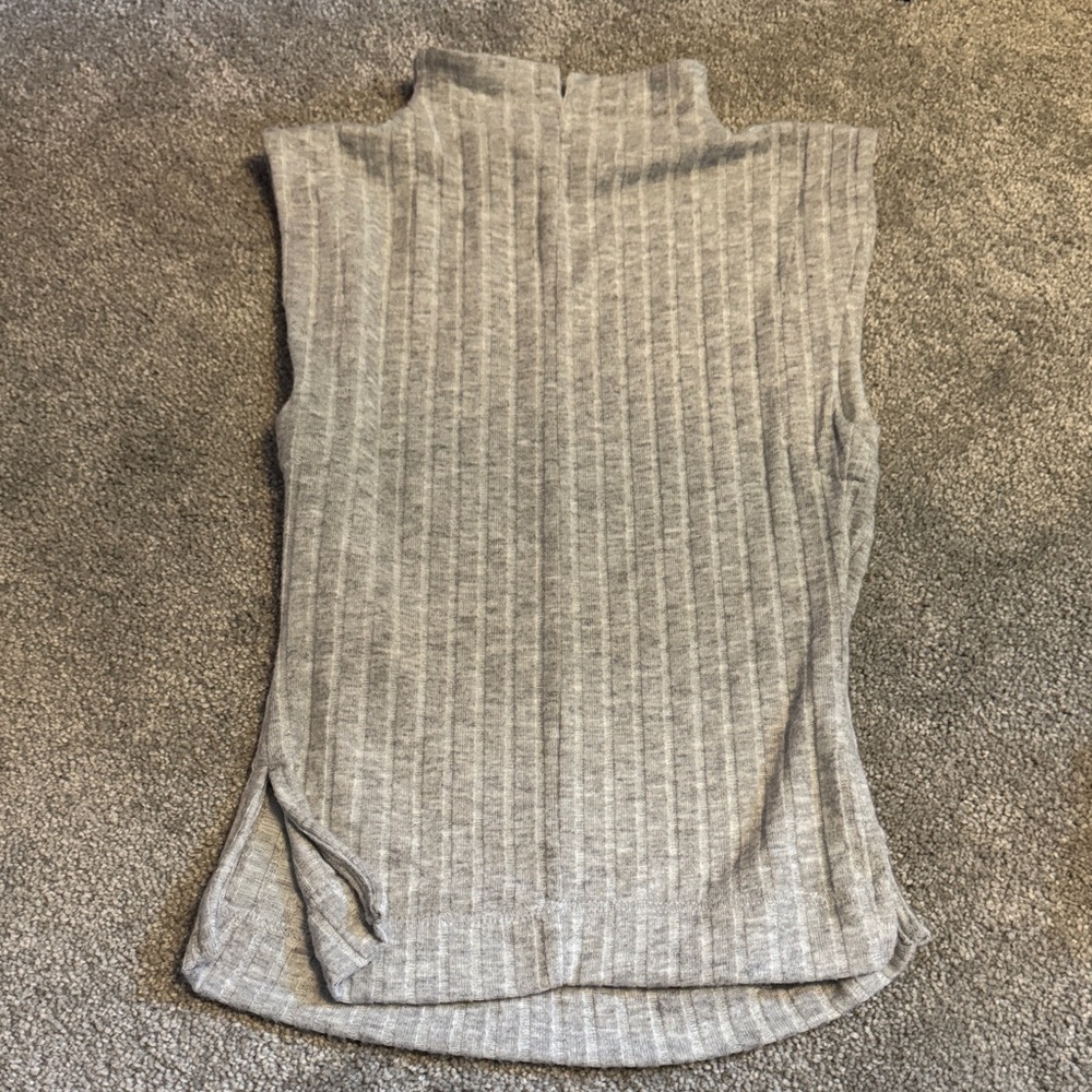 Free People Heather Gray Ribbed Tank Top